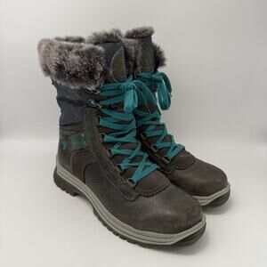 Womens Santana Canada MIO Gray Weatherproof Winter Snow Boots Size 40, 7 US EUC